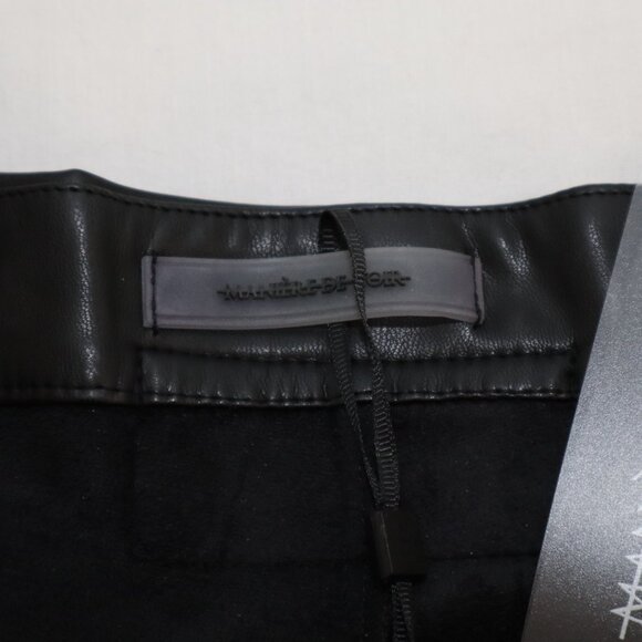 Maniere De Voir Womens Vegan Leather Croc Embossed Lace Up Pants Size 12 NWT - Picture 7 of 13